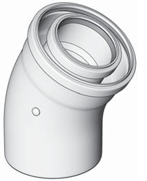 Odkouření kondenzační Brilon 52102322 - koleno koaxiální DN160/110 x 30°